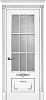 Межкомнатная дверь Смальта 09 Белый ral 9003  патина серебро